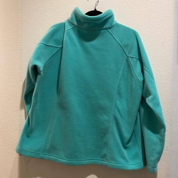 Columbia Fleece Coat/Jacket, Women’s 2XL, aqua, zip up - Picture 3 of 4